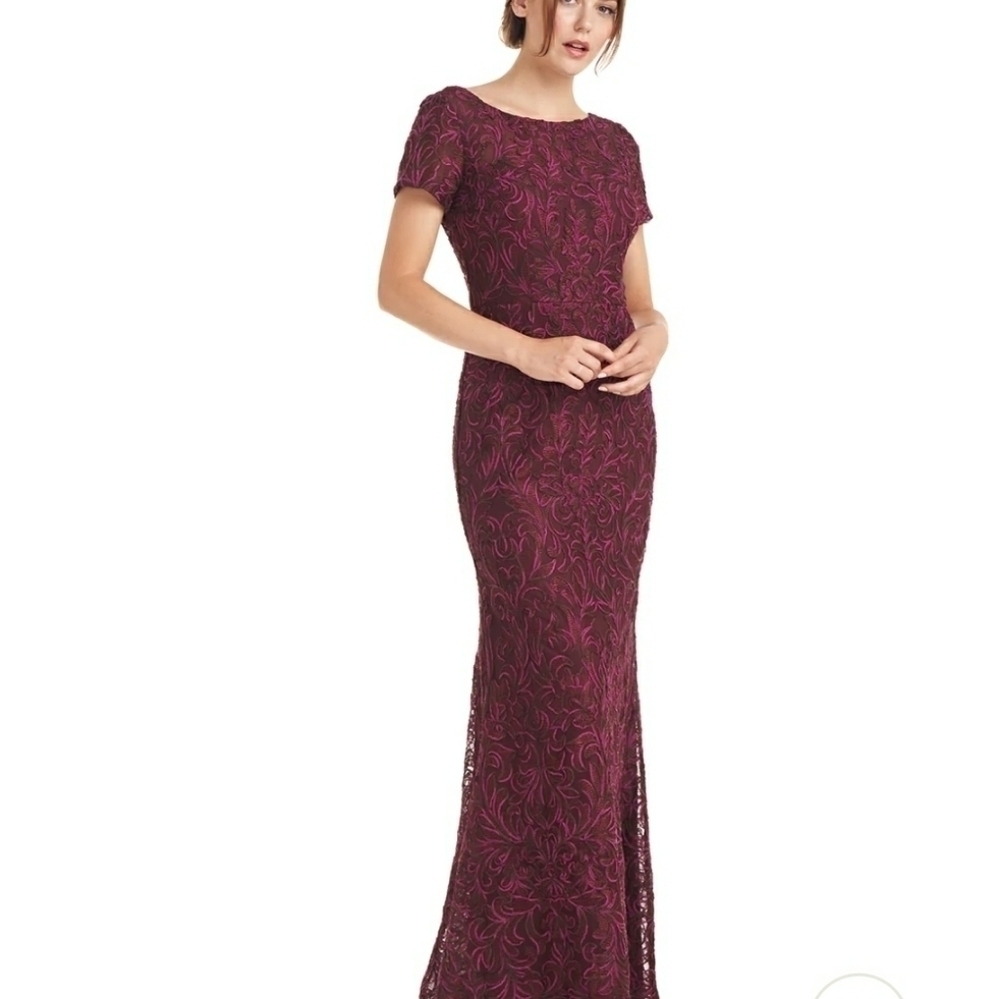 J&S Collection Jolene Boat Neck Gown - Picture 7 of 13